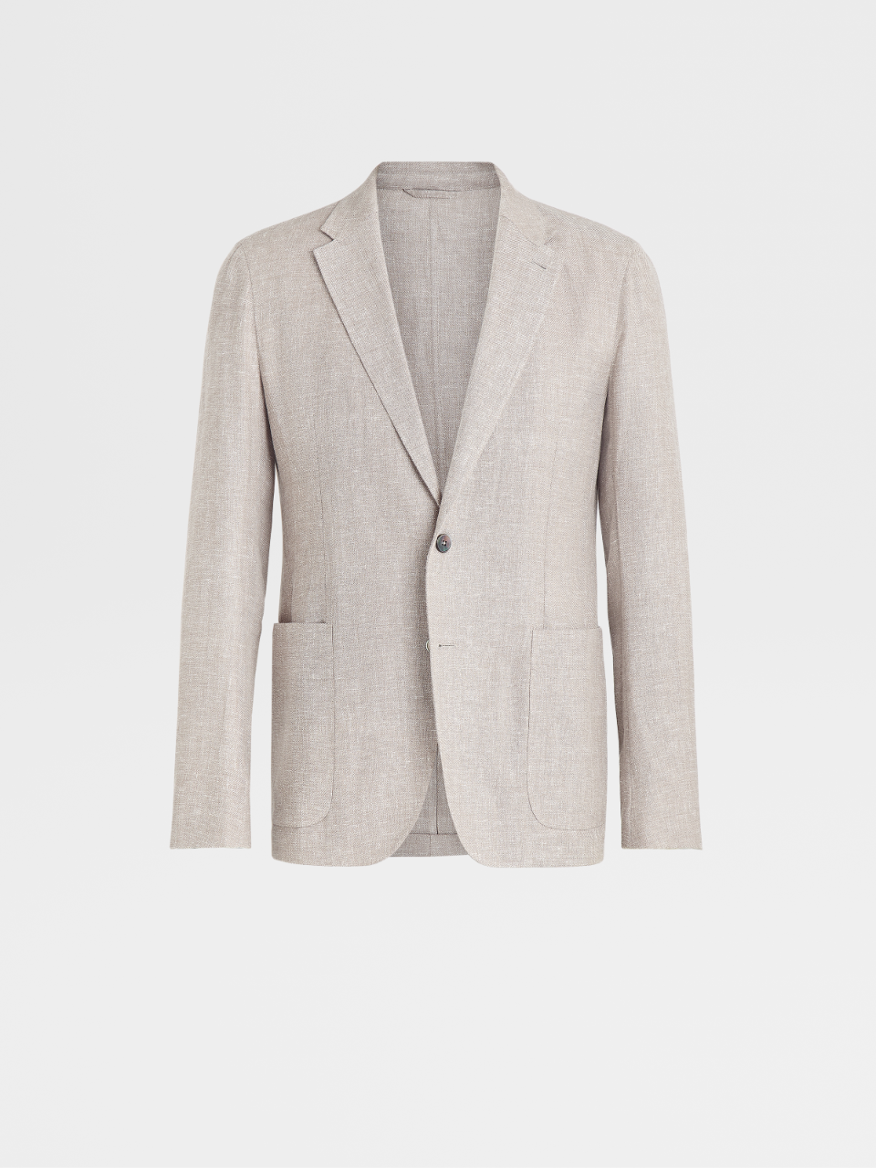Beige Linen Wool and Silk Crossover Riviera Shirt Jacket, Drop 8